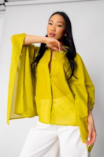 Camasa Femei asimetrica Lime Green
