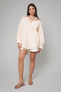 Camasa inchidere cu nasturi Oversized Beige