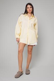 Camasa inchidere cu nasturi Oversized Light Yellow