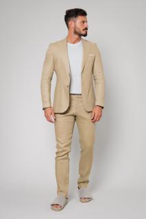 Costum din IN sacou si pantalon lung Beige