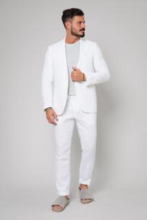 Costum din IN sacou si pantalon lung White