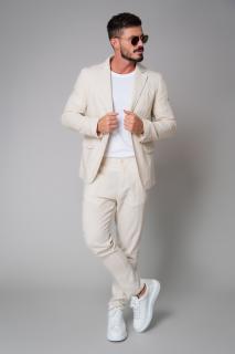 Costum Ralph din IN sacou si pantalon lung Cream