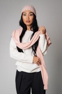 Fular din mix de lana si casmir Light Rose
