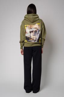 Hanorac Easy imprimat Oversized Kaki