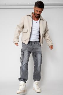 Jacheta cu fermoar Beige