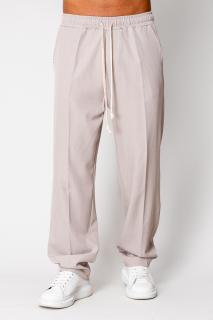 Pantalon lung cu snur Taupe