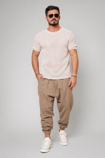 Pantalon lung cu tur Brown