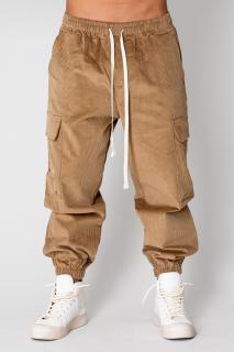 Pantaloni Cargo lung din reiat Beige