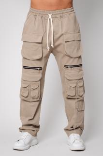 Pantaloni Cargo lung Taupe