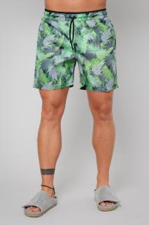 Pantaloni scurt de baie Leaves Green