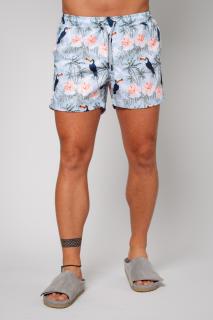 Pantaloni scurt de baie Parrot White