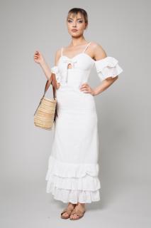 Rochie lunga cu bretele  White