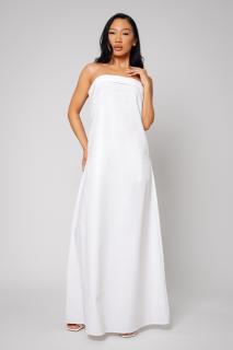 Rochie lunga fara bretele din in White