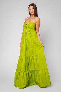 Rochie lunga fara bretele Lime Green