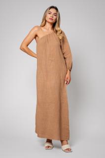 Rochie lunga pe un umar din 100% IN Brown