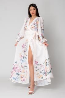 Rochie Lunga tip Kimono Off White
