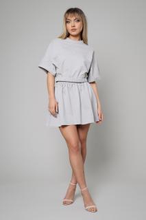 Set Amara Tricou Oversized si fusta scurt Grey