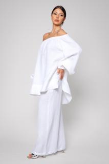 Set Bluza si Pantalon lung din 100% IN White