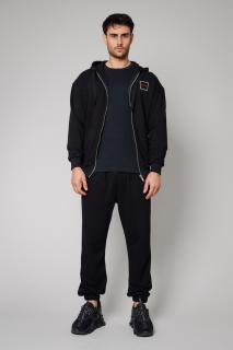 Set Breez hanorac cu fermoar si pantalon Oversized Black