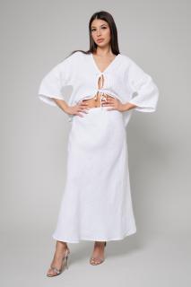 Set camasa din IN si fusta lunga White