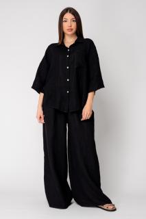 Set Camasa si Pantalon din 100% in Black