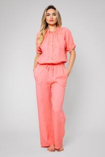 Set Camasa si Pantalon lung din 100% IN Coral