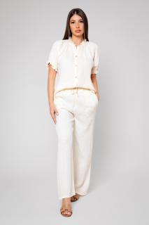 Set Camasa si Pantalon lung din 100% IN Off White