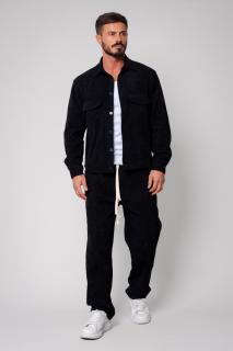 Set Camasa si Pantalon Lung din reiat Black