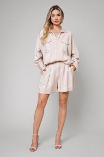 Set Camasa si Pantalon scurt Beige