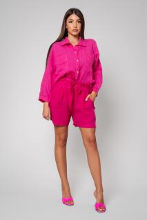 Set Camasa si pantalon scurt din 100% IN Fuchsia