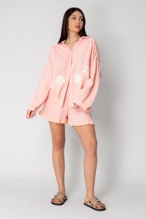 Set Camasa si pantalon scurt Peach