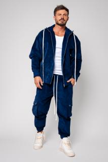 Set Cargo Hanorac si pantalon lung Navy I