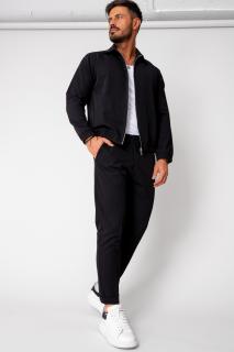 Set Caruso Jacheta cu fermoar si pantalon lung Black