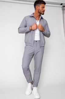 Set Caruso Jacheta cu fermoar si pantalon lung Grey