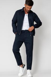 Set Caruso Stripes Jacheta cu fermoar si pantalon lung Navy