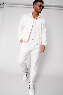Set Caruso Stripes Jacheta cu fermoar si pantalon lung Off White