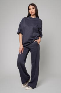 Set Cataleea tricou si pantalon lung Grey Anthracite