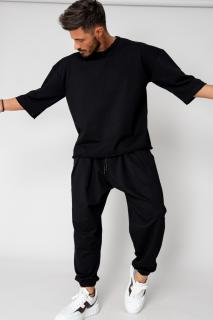Set Flex Tricou Oversized si pantalon Baggy Black