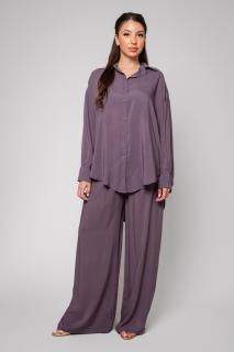 Set Gabrielle Camasa si Pantalon lung Grey Anthracite