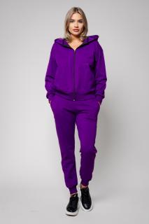 Set Hypera hanorac cu fermoar si pantalon Mauve