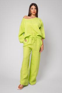 Set Kalie Bluza si Pantalon lung din 100% in Green