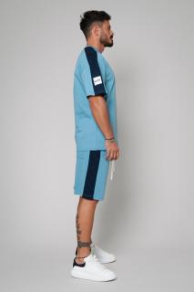 Set LeClub Duo tricou oversized si pantalon scurt Storm Blue