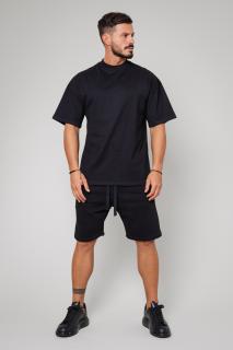 Set LeClub tricou oversized si pantalon scurt Black