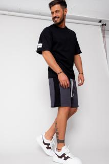 Set LeClub tricou oversized si pantalon scurt Duo Black
