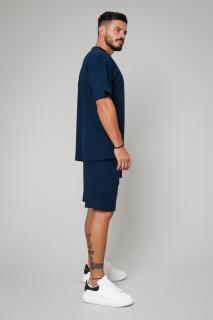 Set LeClub tricou oversized si pantalon scurt Navy