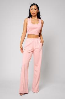 Set Lineea bustiera scurta si pantalon lung Dusty Rose