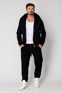 Set Maverik B Jacheta cu fermoar si Pantalon lejer Black