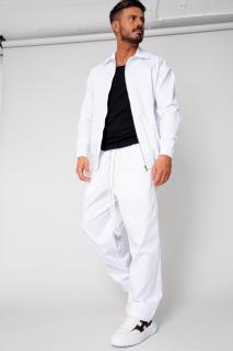 Set Medellin Jacheta cu fermoar si Pantalon lung White