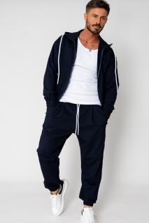 Set Neo hanorac cu fermoar si pantalon Baggy Navy