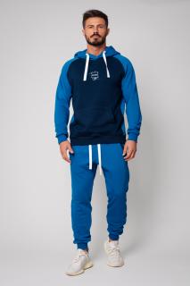 Set Orro Duo hanorac si pantalon conic Navy Peacock Blue